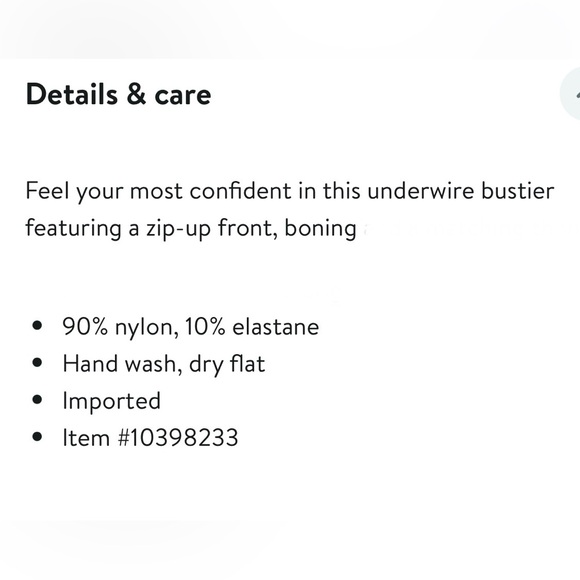 Coquette Black Lacey Zip Up Corset with Attached Garters Lace Up Back XL - Picture 15 of 16